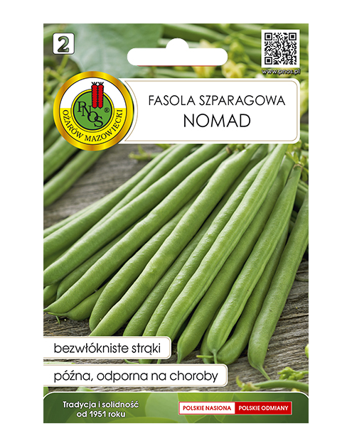 Zdjęcie: Fasola szparagowa zielona Karłowa Nomad 20 g PNOS