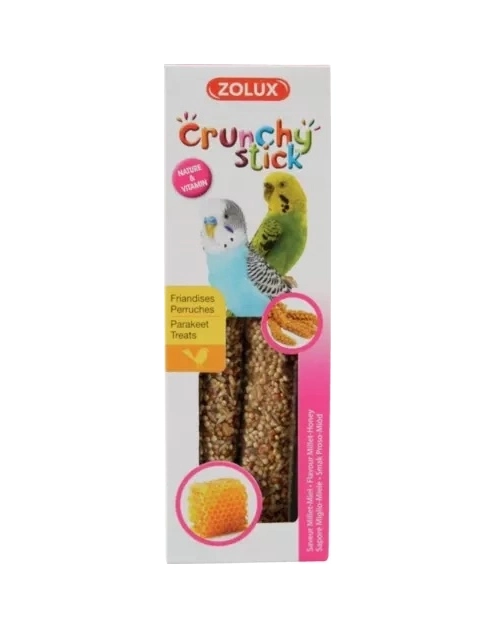 Zdjęcie: Kolba Crunchy Stick dla papugi małej proso/miód 85 g ZOLUX
