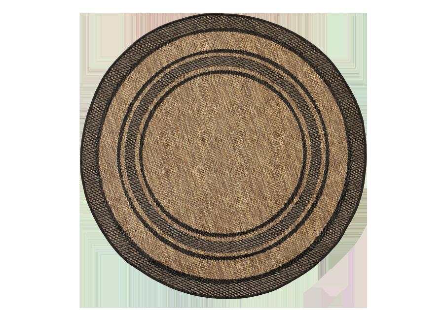 Zdjęcie: Dywan koło 120 cm Panama 2 beż, czarny INDAVO