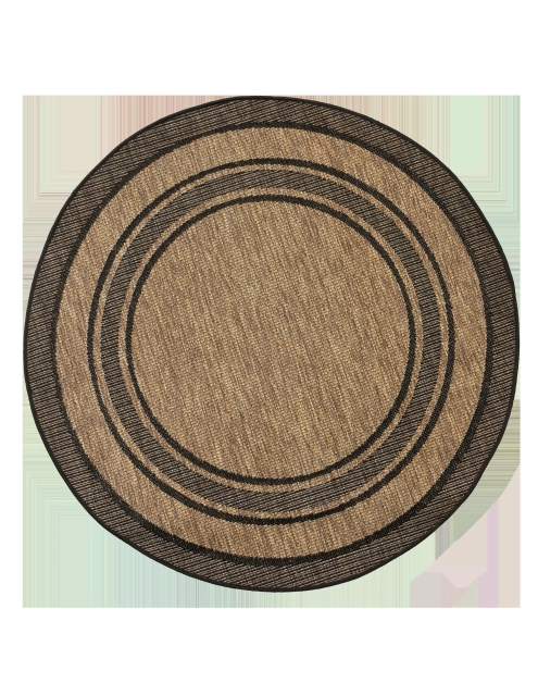 Zdjęcie: Dywan koło 120 cm Panama 2 beż, czarny INDAVO