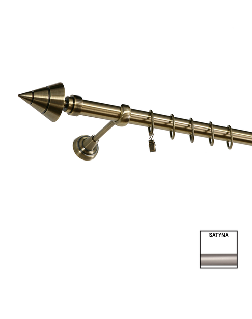 Zdjęcie: Karnisz pojedynczy Zeus fi 25 mm - 200 cm avanti satyna KARWEL