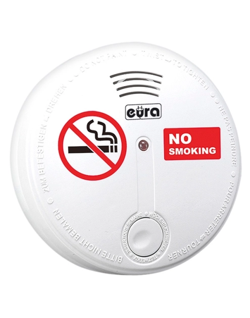 Zdjęcie: Sygnalizator dymu papierosowego SD-20B8 zasilanie bateryjne czujnik foto-optyczny EURA-TECH