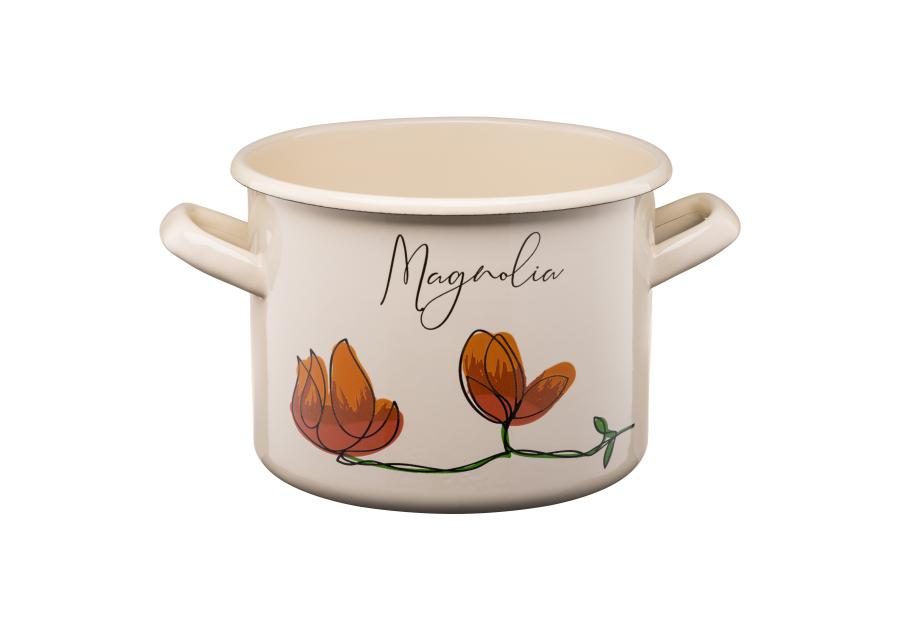 Zdjęcie: Garnek emaliowany z kalką Flores 18 cm/3,4 L wzór 1 GALICJA