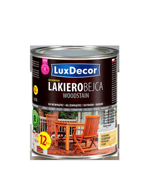 Zdjęcie: Lakierobejca do drewna bezbarwny 0,75 L LUXDECOR