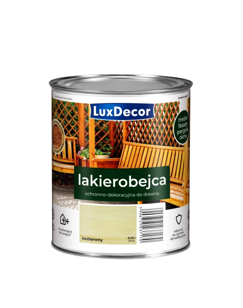 Zdjęcie: Lakierobejca do drewna bezbarwny 0,75 L LUXDECOR