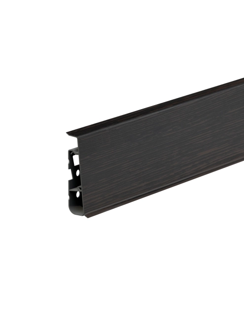 Zdjęcie: Listwa przypodłogowa PVC Hi Line Prestige 2,2x7,5 cm 2,50 m Wenge Ciemny Mat CEZAR