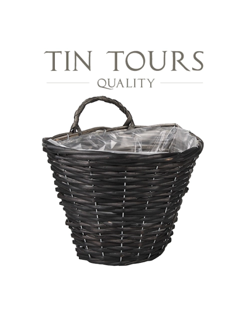 Zdjęcie: Kosz wiklinowy ścienny czarny TIN TOURS