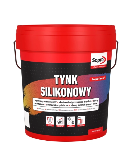 Zdjęcie: Tynk silikonowy Soprotherm 2,0 mm baza P biały 25 kg SOPRO