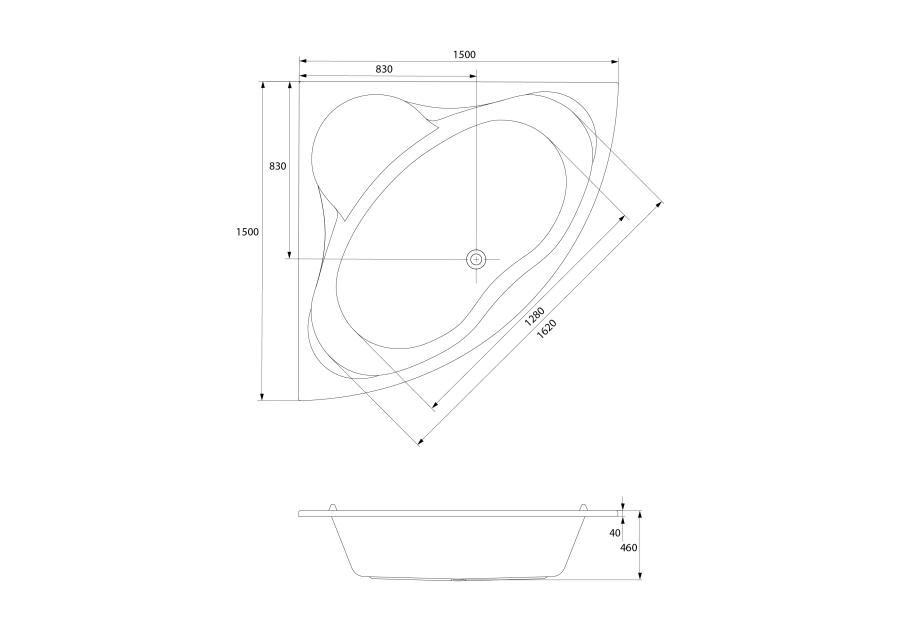 Zdjęcie: Wanna Venus 150x150 cm CERSANIT