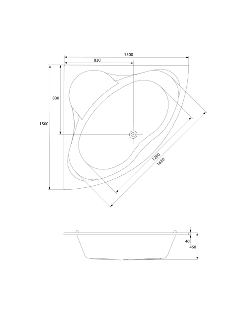 Zdjęcie: Wanna Venus 150x150 cm CERSANIT