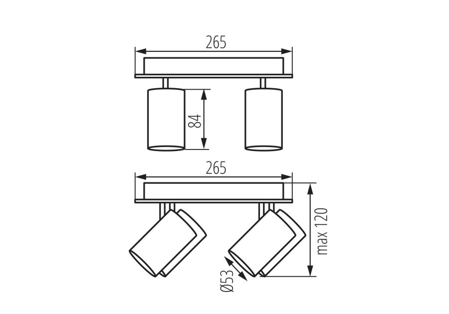 Zdjęcie: Oprawa oświetleniowa 4x max 10 W Evalo EL-4O B-SR KANLUX