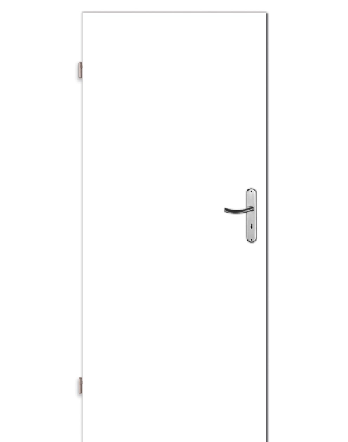 Zdjęcie: Drzwi wewnętrzne 80 cm lewe pełne gładkie białe lakierowane Classik VOSTER