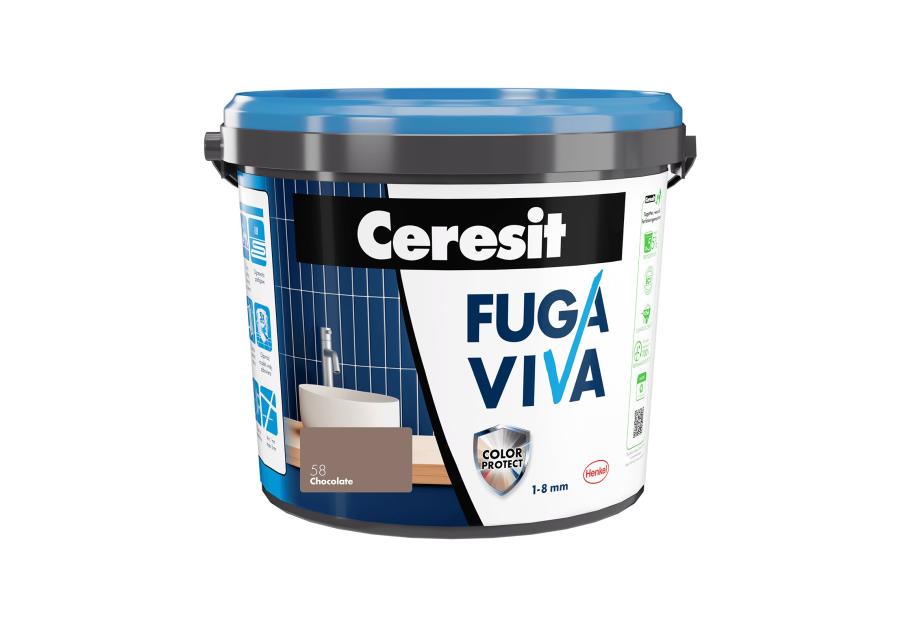 Zdjęcie: Fuga Viva elastyczna cementowa 1-8 mm chocolate 4 kg CERESIT