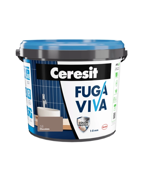 Zdjęcie: Fuga Viva elastyczna cementowa 1-8 mm chocolate 4 kg CERESIT