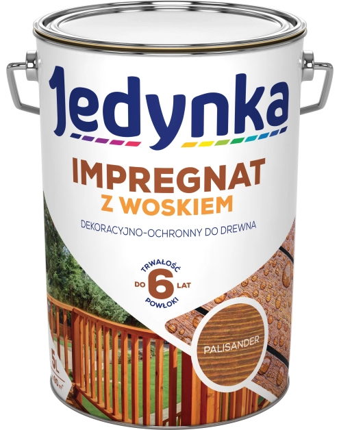 Zdjęcie: Impregnat do drewna z woskiem palisander 5 L JEDYNKA