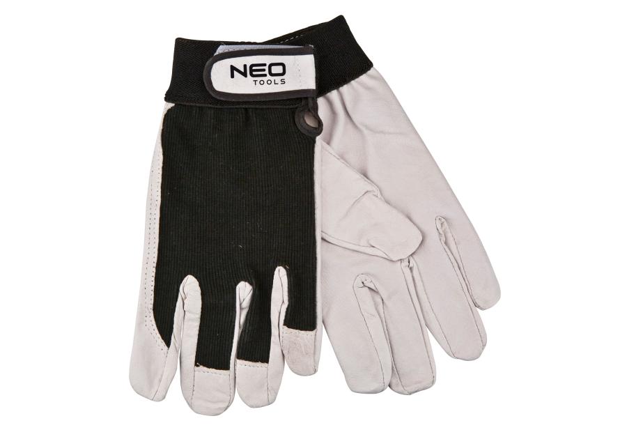 Zdjęcie: Rękawice robocze, skóra świńska licowa, z rzepem, 10  NEO