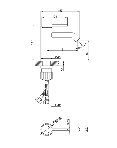 Zdjęcie: Bateria umywalkowa Kalitea czarny INVENA