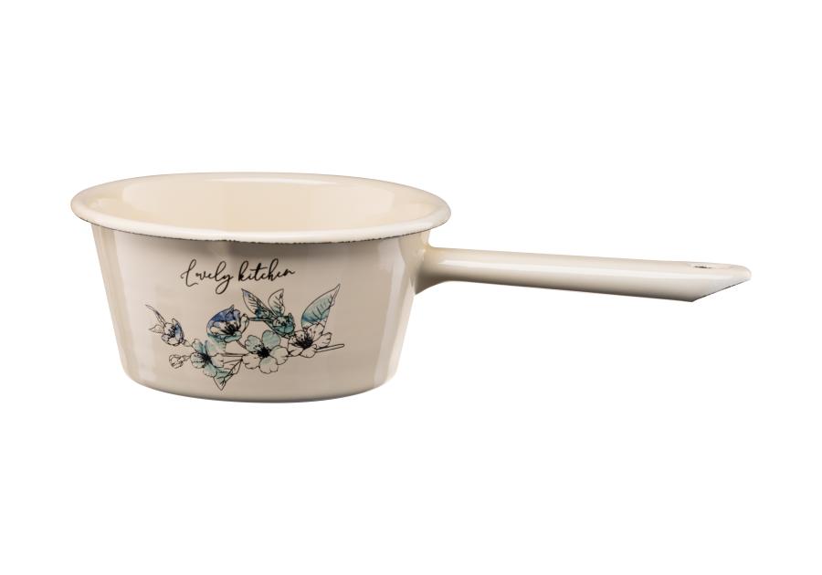 Zdjęcie: Rondel emaliowany z rączką Flores 14 cm/0,6 L wzór 2 GALICJA