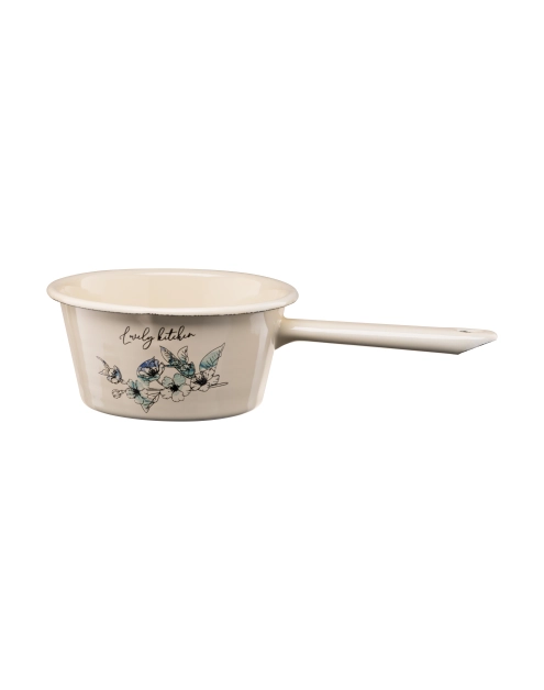 Zdjęcie: Rondel emaliowany z rączką Flores 14 cm/0,6 L wzór 2 GALICJA