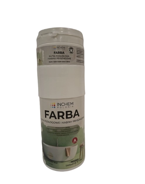 Zdjęcie: Farba Płytki podłogowe kabiny prysznicowe, delikatny beż, zestaw 800 ml INCHEM POLONIA