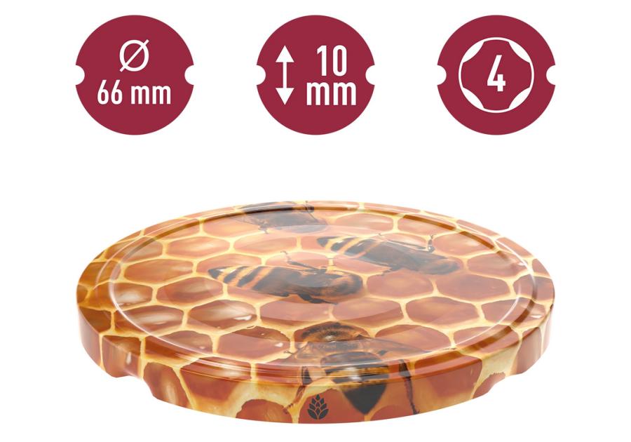 Zdjęcie: Zakrętka fi66/4 plaster miodu - 10 szt. 136353 BROWIN