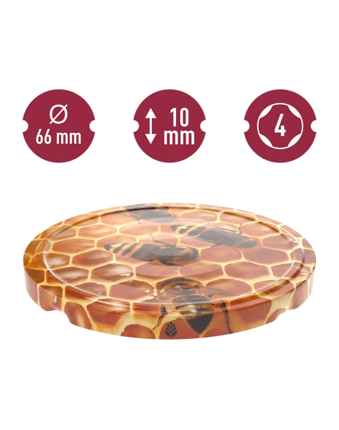 Zdjęcie: Zakrętka fi66/4 plaster miodu - 10 szt. 136353 BROWIN