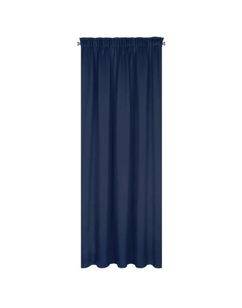 Zdjęcie: Zasłona z tkaniny zaciemniającej Teo granatowa 140x270 cm na taśmie EUROFIRANY