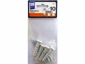 Kołek rozporowy z wkrętem kluczowym 10x80 mm - 4 szt. SILA