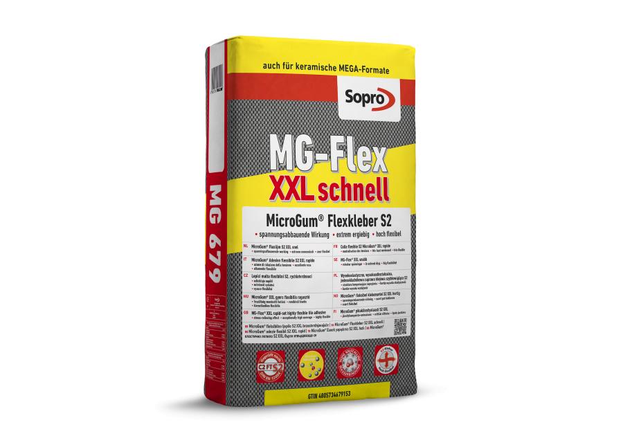 Zdjęcie: Zaprawa klejowa wysokoelastyczna, wysokoodkształcalna, jednoskładnikowa MG-Flex XXL 679 15 kg SOPRO