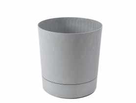 Donica z podstawką Aura 12,5 cm szary beton LAMELA PLASTIC