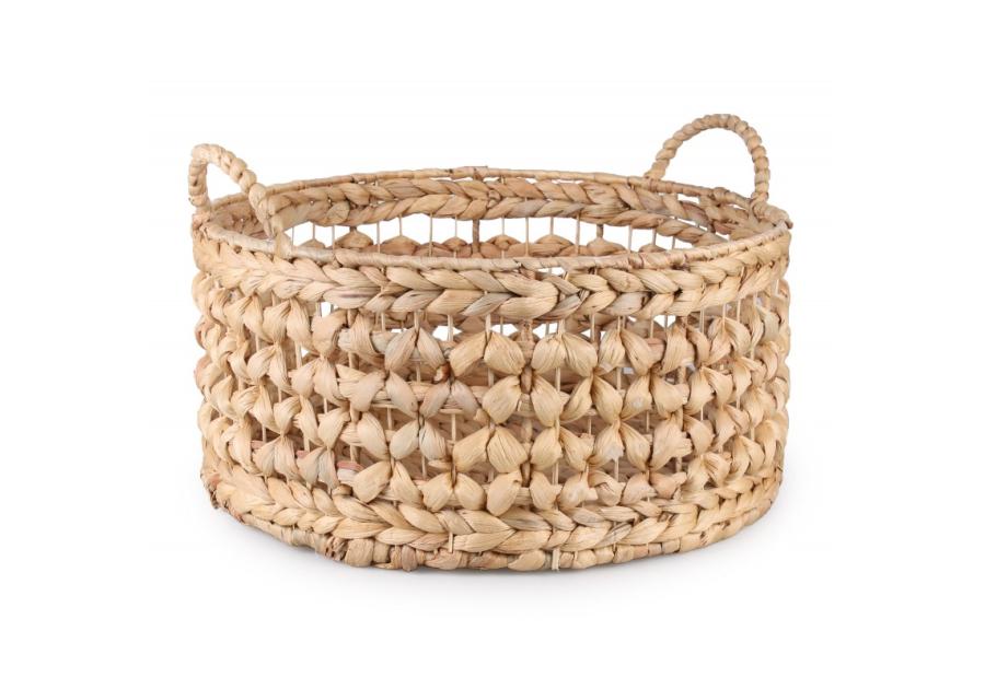 Zdjęcie: Kosz z hiacyntu wodnego z uchwytami 40x40x18/24 cm TIN TOURS