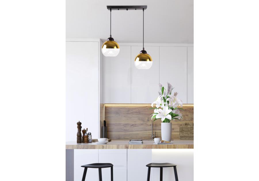 Zdjęcie: Lampa wisząca Contessa 2X40 W E27 czarny złoty CANDELLUX