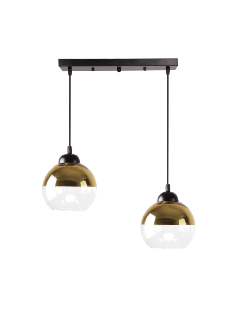 Zdjęcie: Lampa wisząca Contessa 2X40 W E27 czarny złoty CANDELLUX