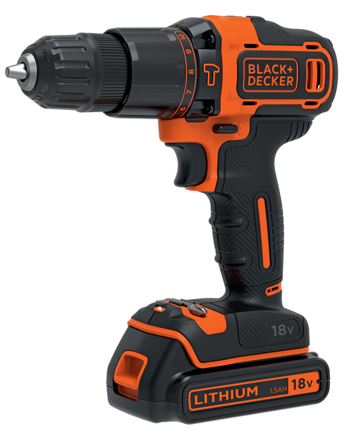 Zdjęcie: Wiertarko-wkrętarka Li-Ion 18 V z udarem Black Decker STANLEY