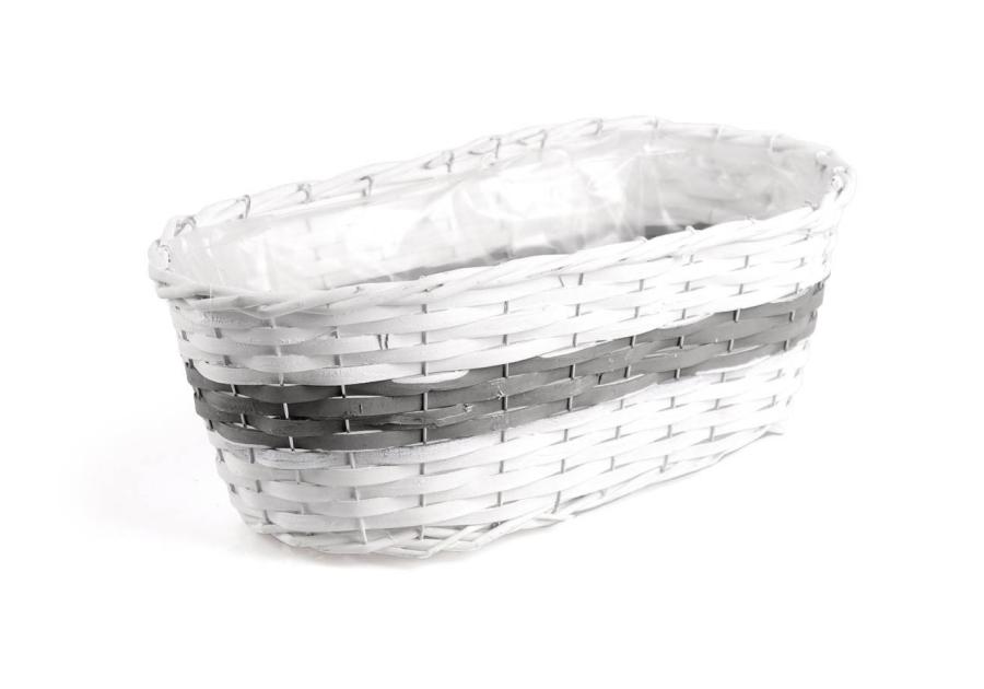 Zdjęcie: Koszyk wiklinowy do obsadzania kwiatami 42x22x15 cm TIN TOURS