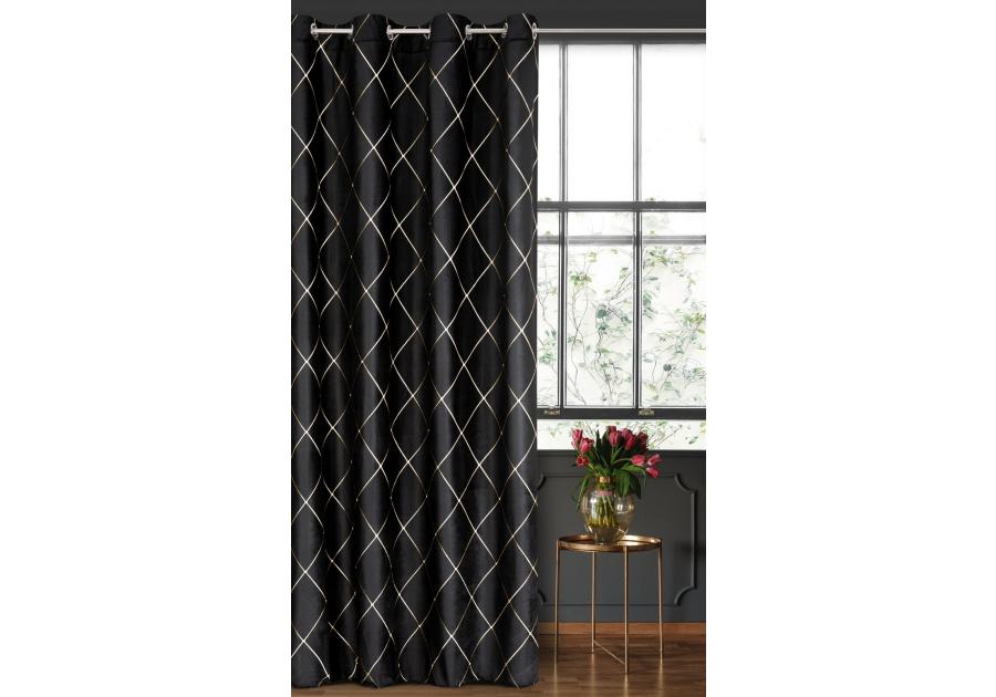 Zdjęcie: Zasłona dekoracyjna Pierre Cardin Margo 140x250 cm czarny EUROFIRANY