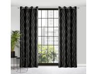 Zdjęcie: Zasłona dekoracyjna Pierre Cardin Margo 140x250 cm czarny EUROFIRANY