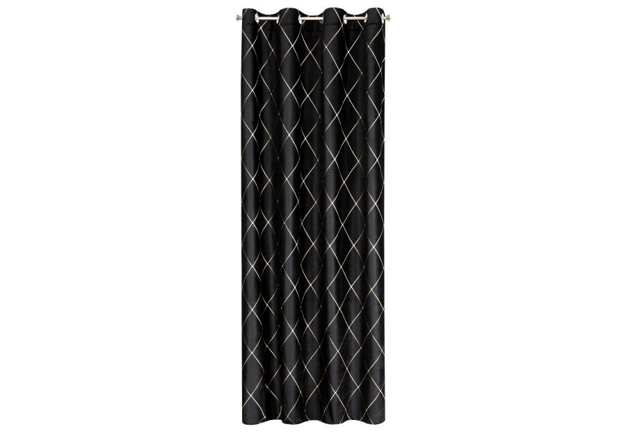 Zdjęcie: Zasłona dekoracyjna Pierre Cardin Margo 140x250 cm czarny EUROFIRANY