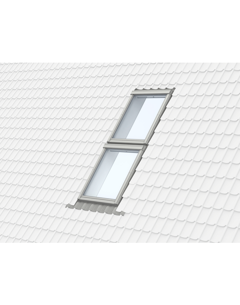 Zdjęcie: Kołnierz kombi EKW 0007E profilowany element górny, 78x118 cm VELUX