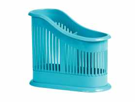 Ociekacz na sztućce Soleo 2-komorowy turkusowy DOMOTTI