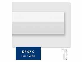 Listwa przypodłogowa z plimeru HD 2,4 mb DF07C biała 7x1,5 cm DMS