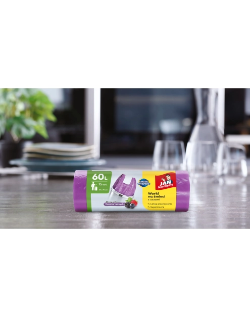 Zdjęcie: Worki HD T-shirt o zapachu owoców leśnych 60 L 15 sztuk JAN NIEZBĘDNY