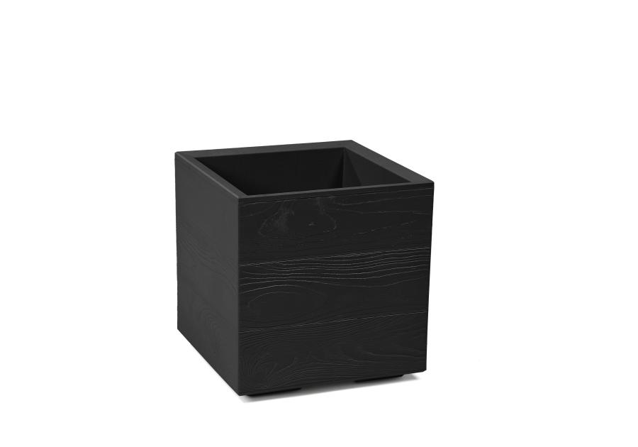 Zdjęcie: Kwietnik Karo 300x300x300 mm deska recycled, czarny LAMELA