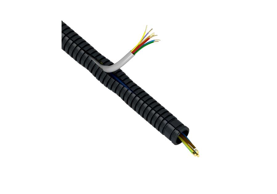 Zdjęcie: Rura karbowana techniczna RKTr/PE 16 mm czarna rozcięta - 25 m AKS ZIELONKA