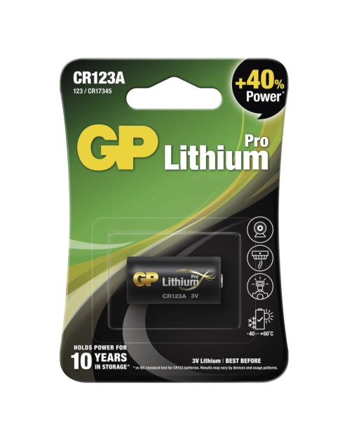 Zdjęcie: Bateria litowa GP CR123A, 1BL EMOS