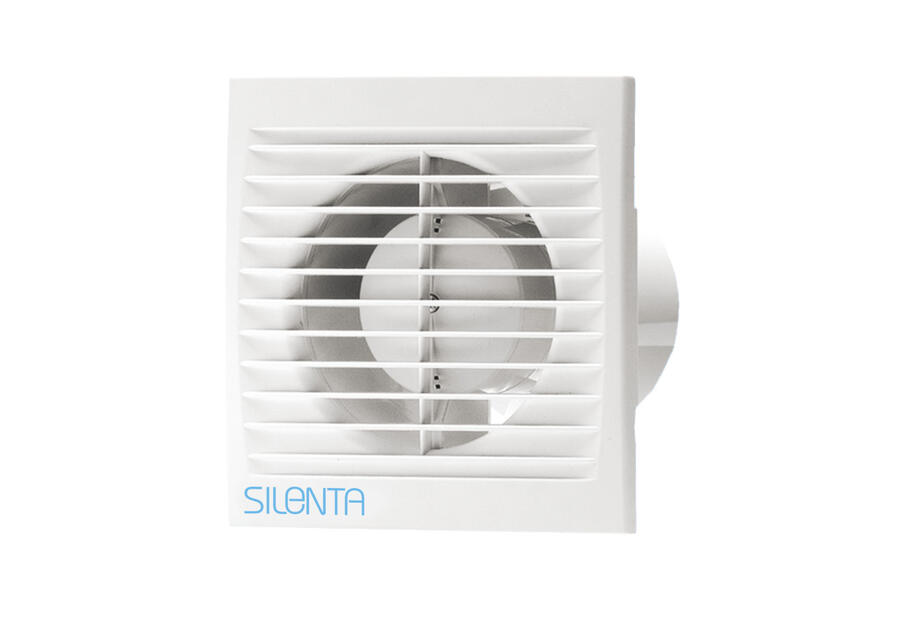 Zdjęcie: Wentylator osiowy płaski 150 mm z wyłącznikiem czasowym/czujnikiem wilgotności biały VENTIKA