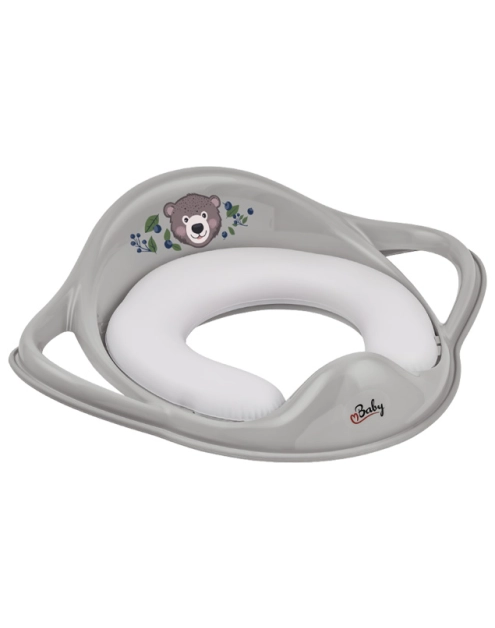 Zdjęcie: Nakładka sedesowa dla dzieci miękka Misiu Leśna Ferajna, szary NERGIS