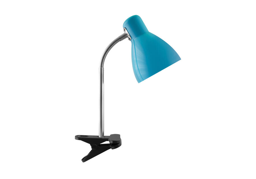 Zdjęcie: Lampka biurkowa Kati E27 Blue Clip kolor niebieski max 15 W STRUHM