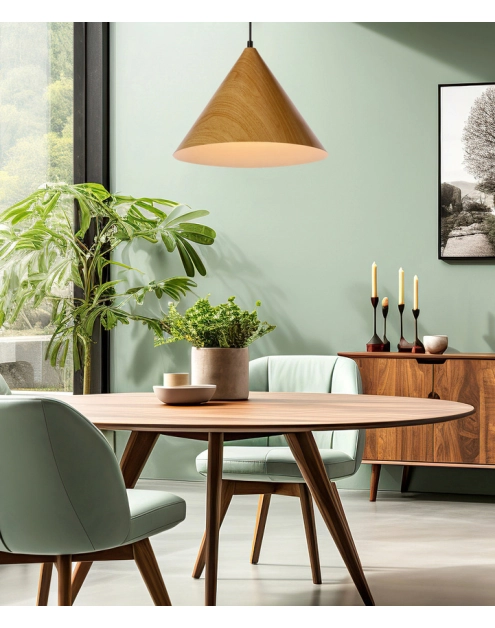 Zdjęcie: Lampa wisząca Dunca 1X40 W E27 jasny dąb CANDELLUX