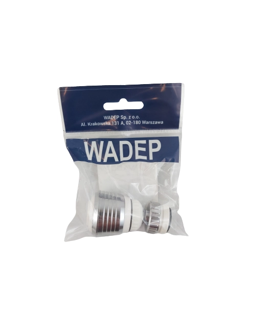 Zdjęcie: Perlator przegubowy chromowany biały - krótki WADEP